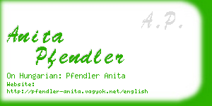 anita pfendler business card